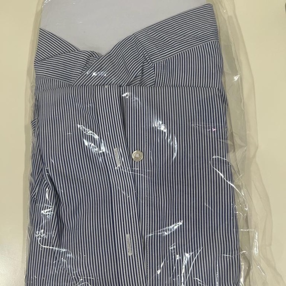 NON IRON EXTRA SLIM FIT BLUE STRIPE CHARLES TRYWHITT SIZE 15 DRESS SHIRT - Picture 2 of 2